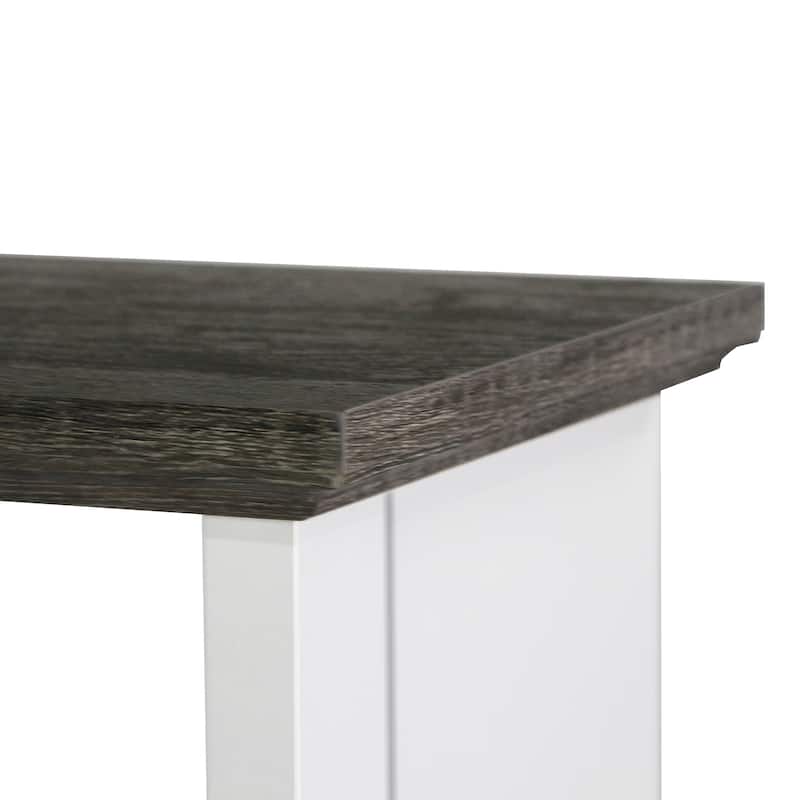 Saint Birch 4-Shelf Modern Wood Bookcase in Gray Oak/White - 30"H x 11.8"W x 31.5"D