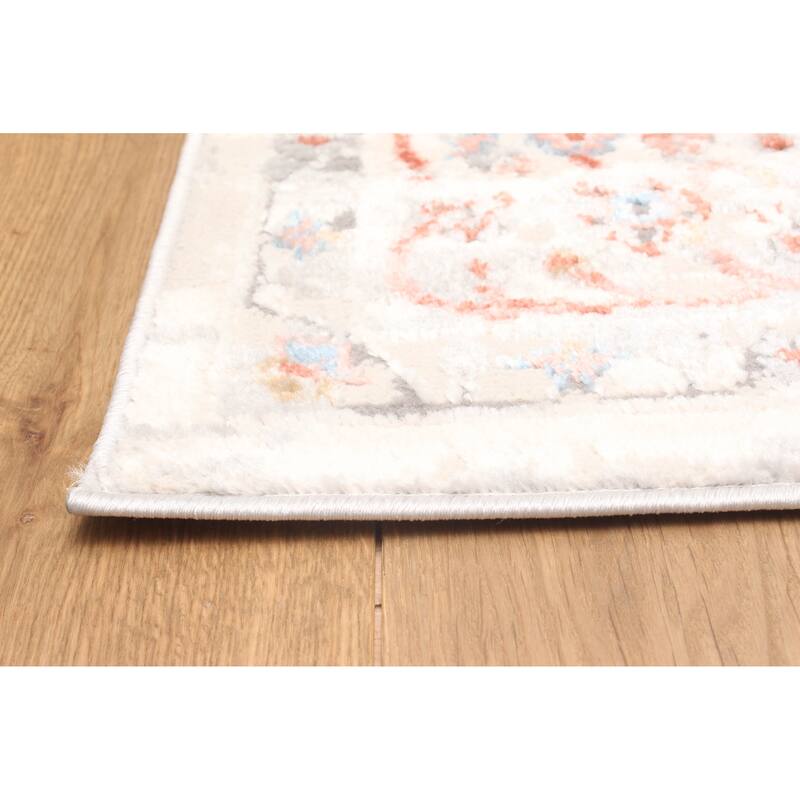 ECARPETGALLERY Machine Made Seline Ivory Area Rug