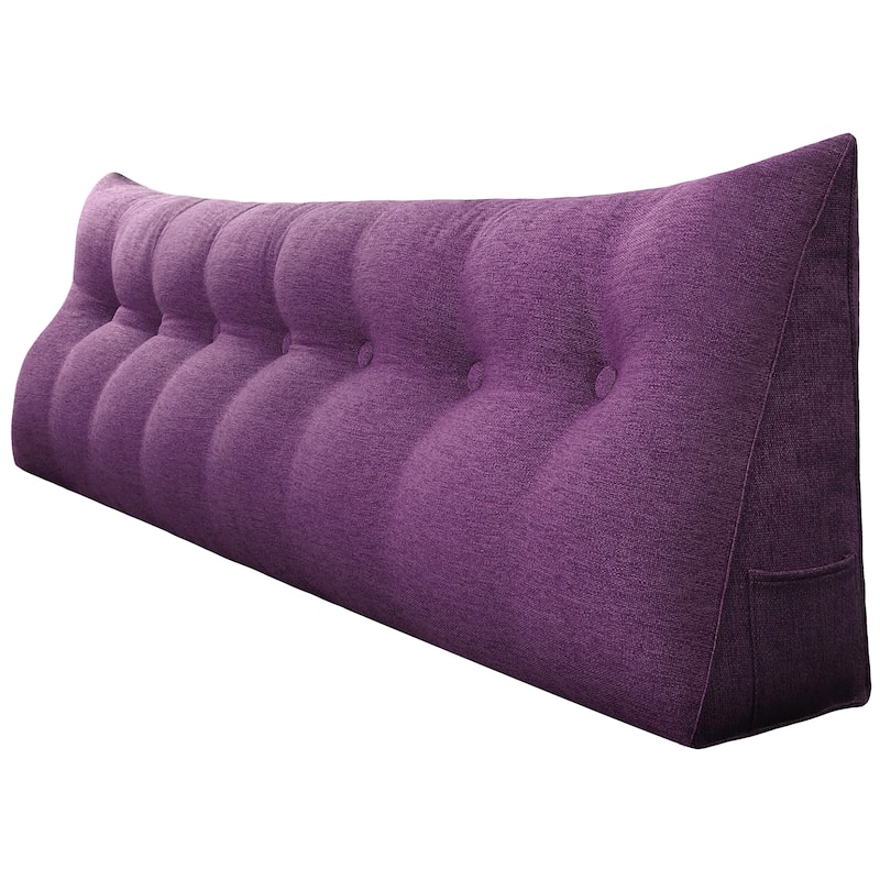WOWMAX Bed Rest Reading Wedge Headboard Backrest Tufted Pillow