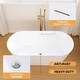 preview thumbnail 25 of 28, Freestanding Acrylic Soaking Bathtub With Chrome Drain And Overflow Holes
