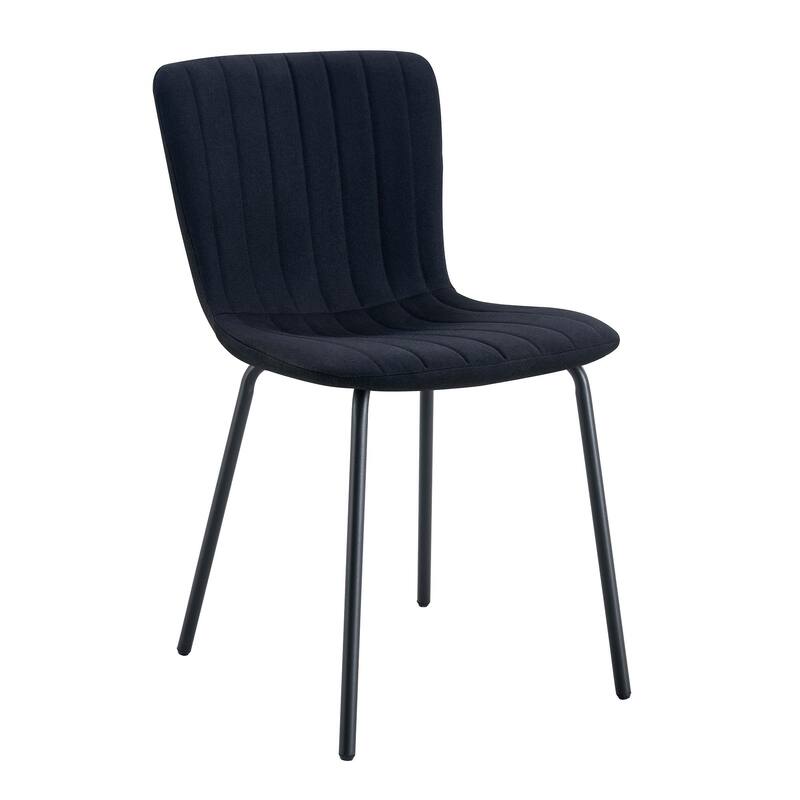 Modern 4 Piece Linen Dining Chair Set with Backrest, Metal Legs, Upholstered for Dining Room Kitchen Bedroom Living Room