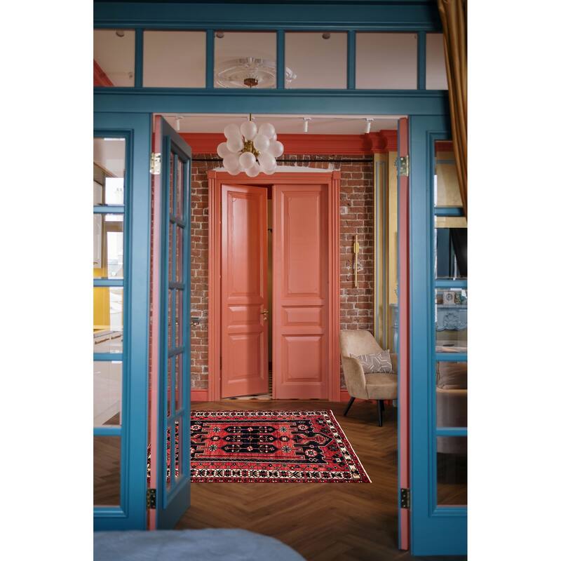 ECARPETGALLERY Hand-knotted Konya Anatolian Red Wool Rug - 5'1 x 6'10