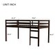 preview thumbnail 6 of 27, Rubber Wooden Twin Loft Bed with Ladder, Strengthened Slats