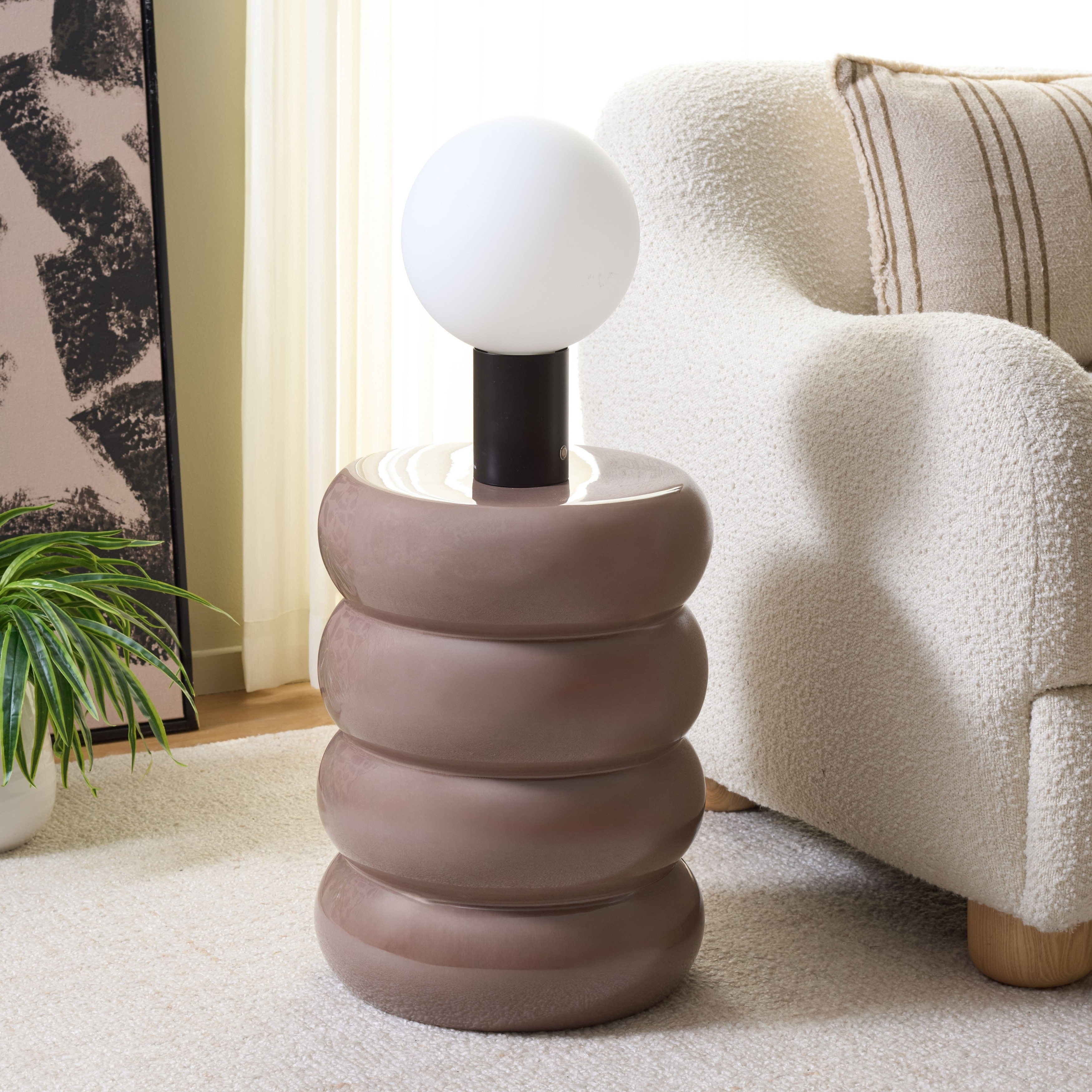 SAFAVIEH Home Dylan, 18-inch, Ceramic Garden Stool - 13"W x 13"D x 18"H