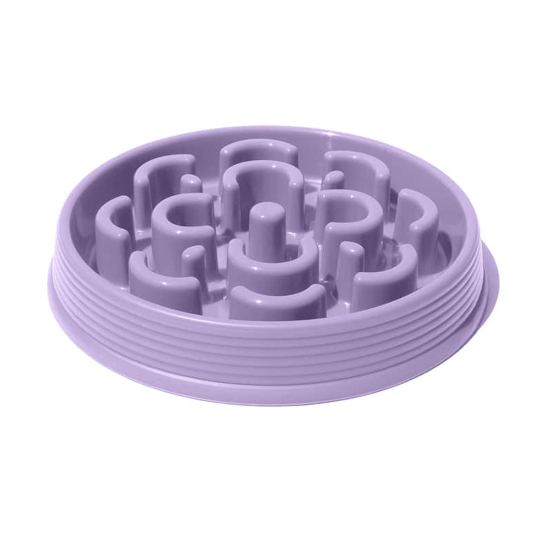 Slow Chow Medallion Feeder Medium, Lilac, (PP), 3 cups, Set of 2
