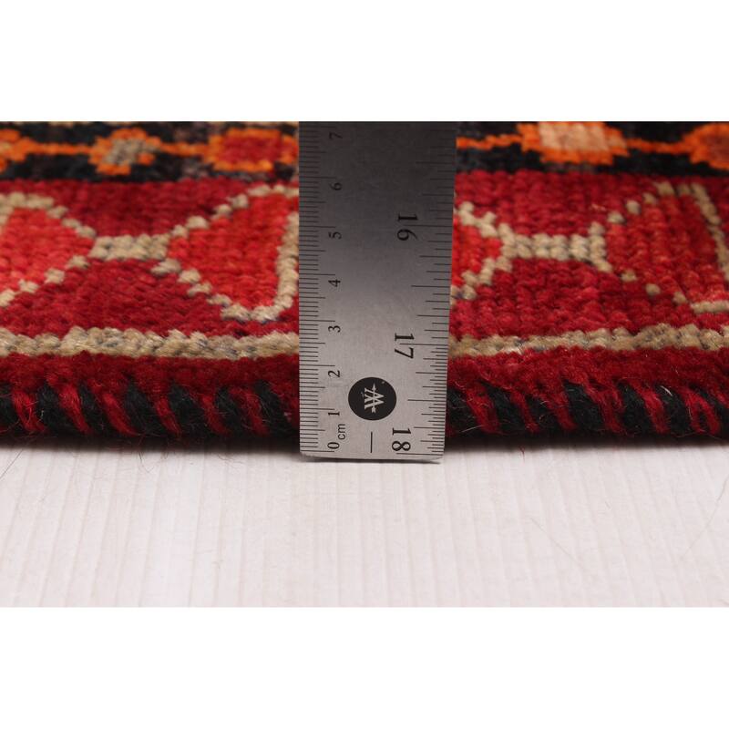 ECARPETGALLERY Hand-knotted Melis Vintage Black, Red Wool Rug - 5'10 x 8'7