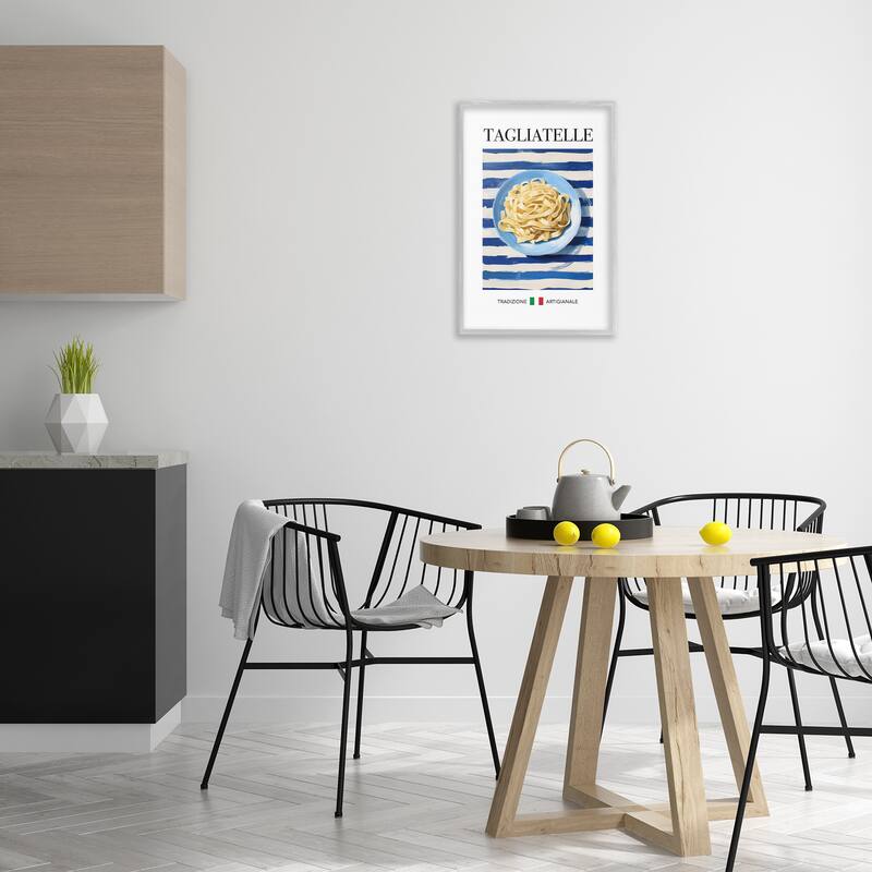 Stupell Traditional Tagliatelle Pasta Framed Giclee Art Design By Andreas Magnusson