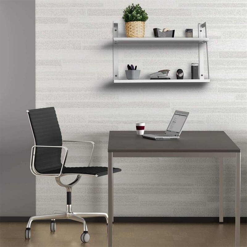 2-Tier Modern Rustic Floating Wall Shelves - 6.7D x 24.5W x 16.1