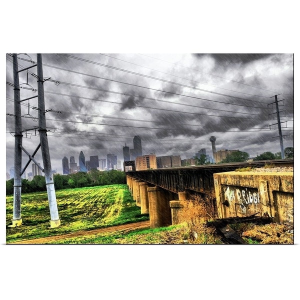 "Dallas, Texas Skyline During Hurricane Ike" Poster Print