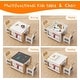 preview thumbnail 12 of 10, Kids Table and Chair Set, 4 in 1 Children Activity Table & 2 Chairs with Storage Drawer Detachable Tabletop