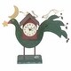 preview thumbnail 1 of 1, Decorative Desk Clock Green Wood Bird Clock Renovators Supply