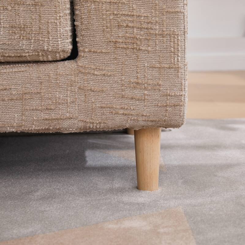 Modern Upholstered End of Bed Bench with Armrests