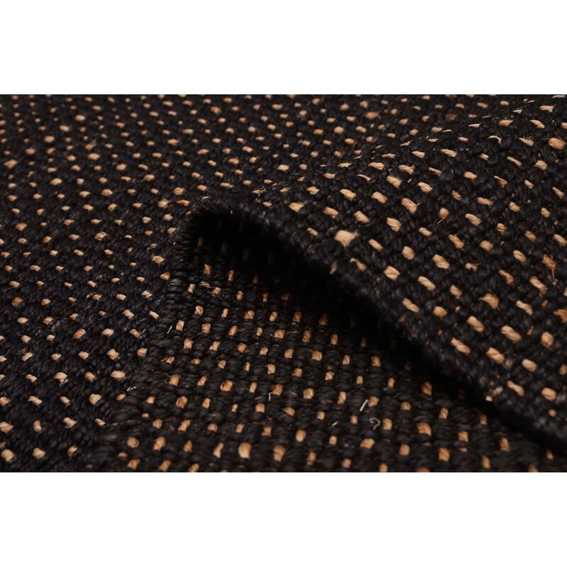 ECARPETGALLERY Flat-Weave Palas Denizli Black Jute Rug - 5'2 x 7'6