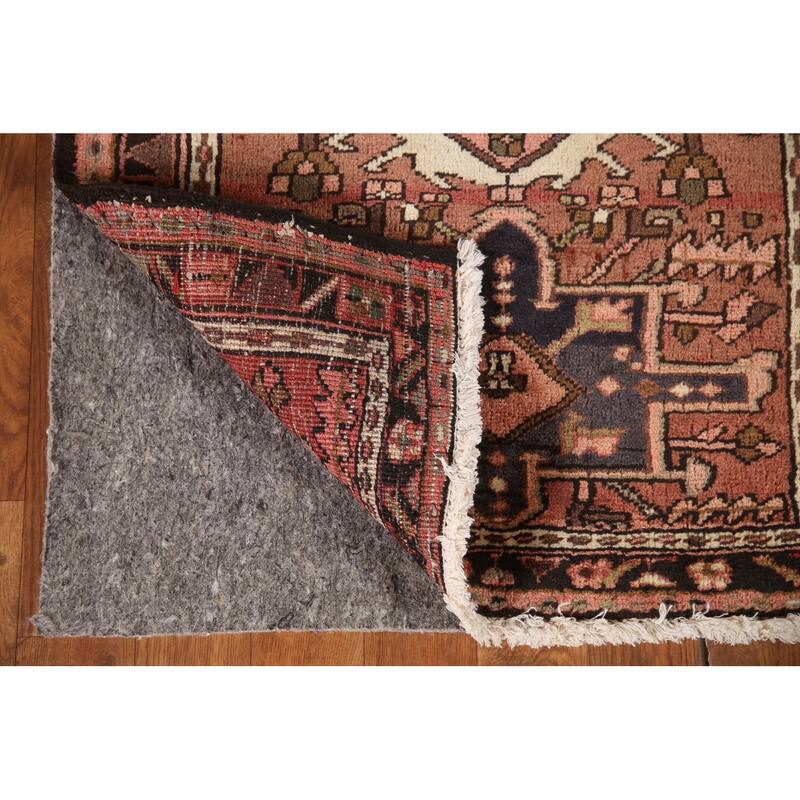 Pink Gharajeh Persian Vintage Runner Rug Handmade Wool Carpet - 2'3"x 6'7"