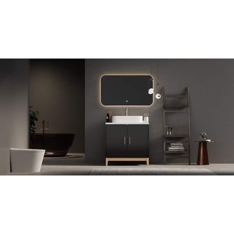 Space-Saving Mid-Century Vanity for Compact Bathrooms Bathroom Vanity