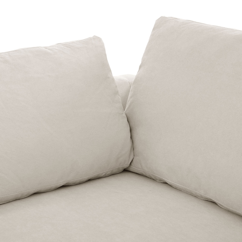 113" Polyester L-Shaped Sectional Sofa with Reversible Chaise