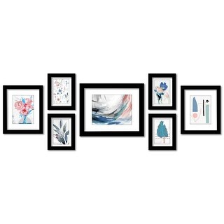 Dream Florals by PI Creative 7 Piece Framed Gallery Wall Art Set