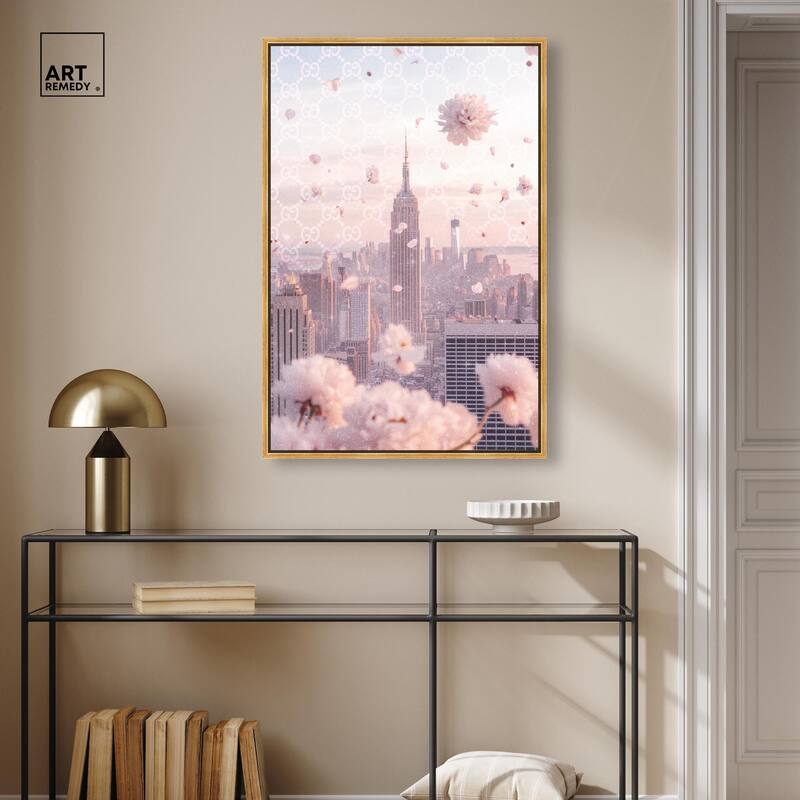 Raining Petals in NYC Canvas by Art Remedy