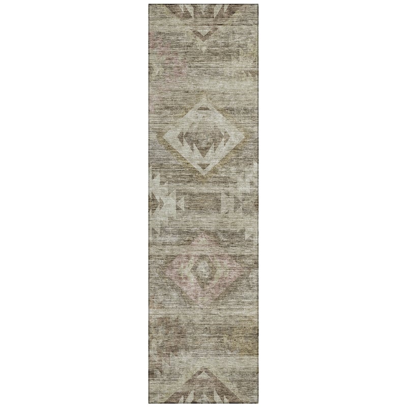 Machine Washable Indoor/ Outdoor Chantille Boho Tribal Rug