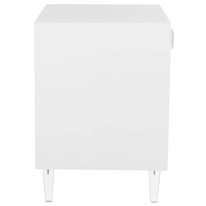 SAFAVIEH Couture Myrthe Eglomise Side Table- White - 24" W x 18" L x 25" H - 24Wx18Dx25H