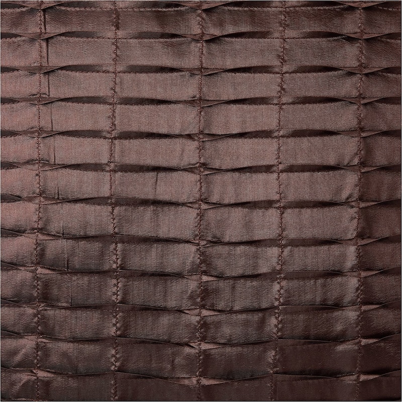 Violet Linen Silky Pleated Satin Pattern, 17 Inch x 17 Inch, Square, Decorative Accent Throw Pillow
