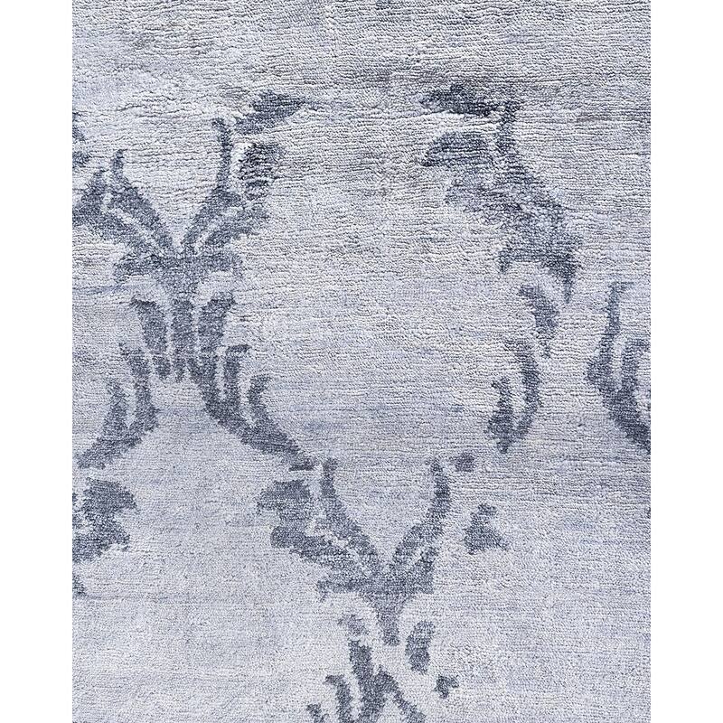 Modern One-of-a-Kind Hand-Knotted Area Rug, Gray - 9' 0" x 11' 9"