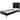Black Twin Size Fabric Upholstered Platform Bed Frame with Tufted Headboard