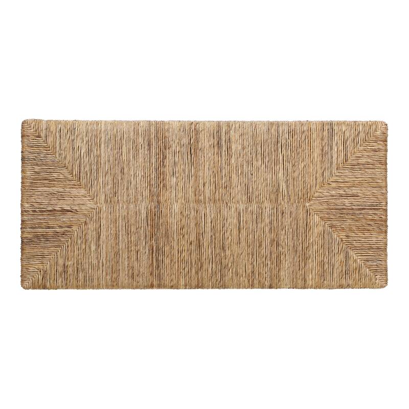 NPD Furniture Kanza Handwoven Abaca Coffee Table with Open Shelf