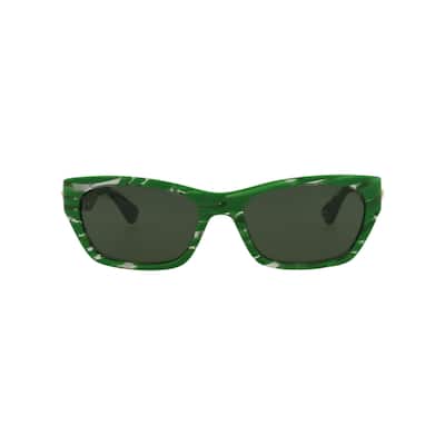 Bottega Veneta Square-Frame Acetate Sunglasses - Green Green Green - NS
