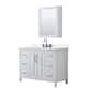 Option White / White Quartz Top / Matte Black Hardware