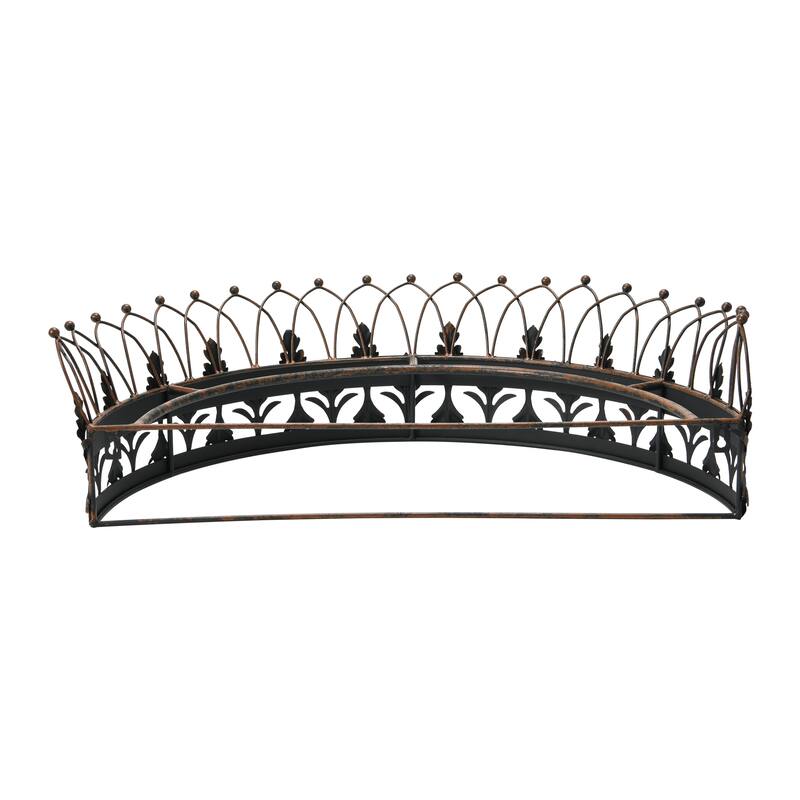 Decorative Metal Curtain or Canopy Crown - 29.0"L x 13.8"W x 7.9"H