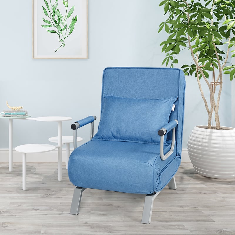 5-Position Adjustable Folding Sofa Chair Firm Full Padded Lounger Recline
