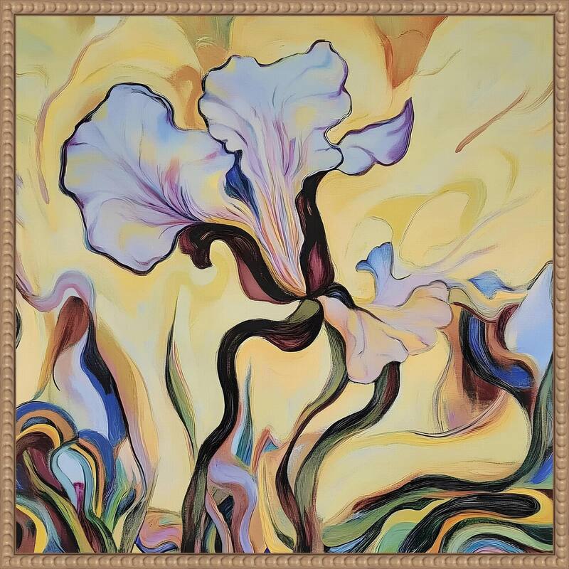 Iris In Mallorca by Elena Avanesova Framed Canvas Wall Art Print