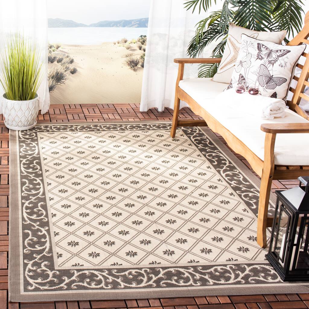 SAFAVIEH Courtyard Yogita Indoor /Outdoor Waterproof Patio Backyard Rug