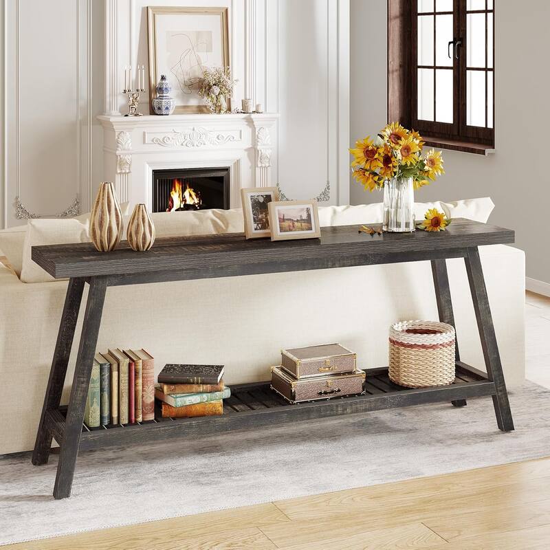 70.9 Inches Wood Farmhouse Console Entryway Table for Entrance