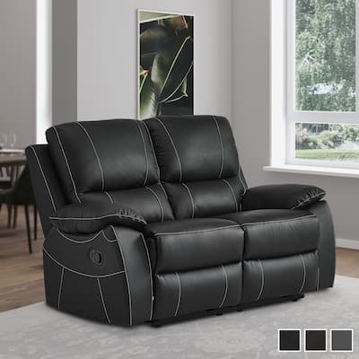 Rittman Leather Double Reclining Loveseat