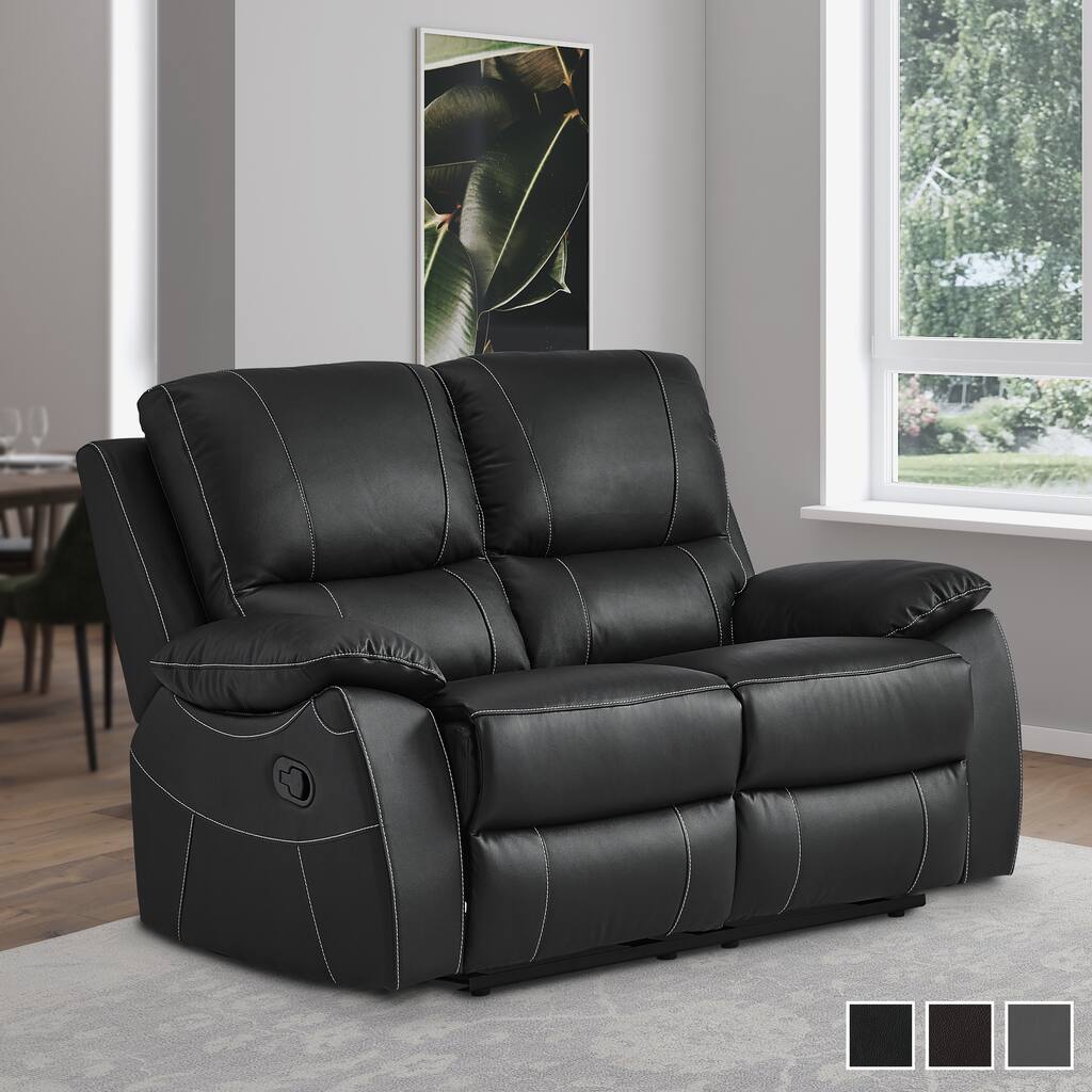 Rittman Leather Double Reclining Loveseat