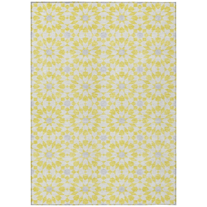 HomeRoots Floral Medallion Transitional Rectangle Outdoor Rug