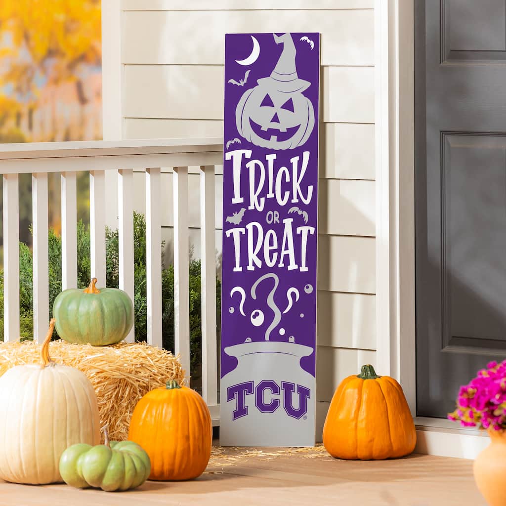 47" Double Sided Seasonal Porch Leaner, Texas Christian University - 47" x 11.25"