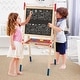 preview thumbnail 5 of 9, Costway All-in-One Wooden Kid's Art Easel Height Adjustable Paper Roll - See Details