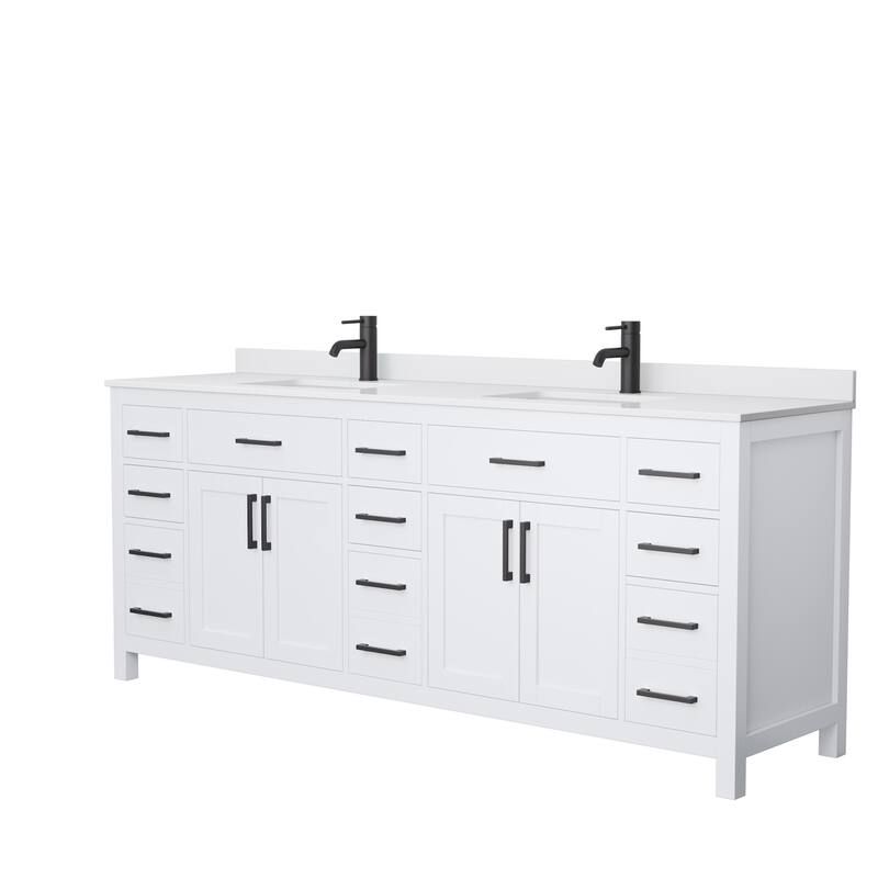 Beckett 84 Inch Double Vanity, Cultured Marble Top