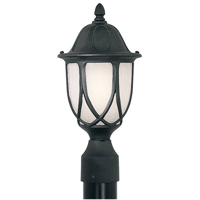 Designers Fountain 1 Light 9" Cast Aluminum Post Lantern from the - Black