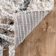 preview thumbnail 4 of 14, Nuloom Hand-knotted Moroccan Trellis Natural Shag Wool Rug