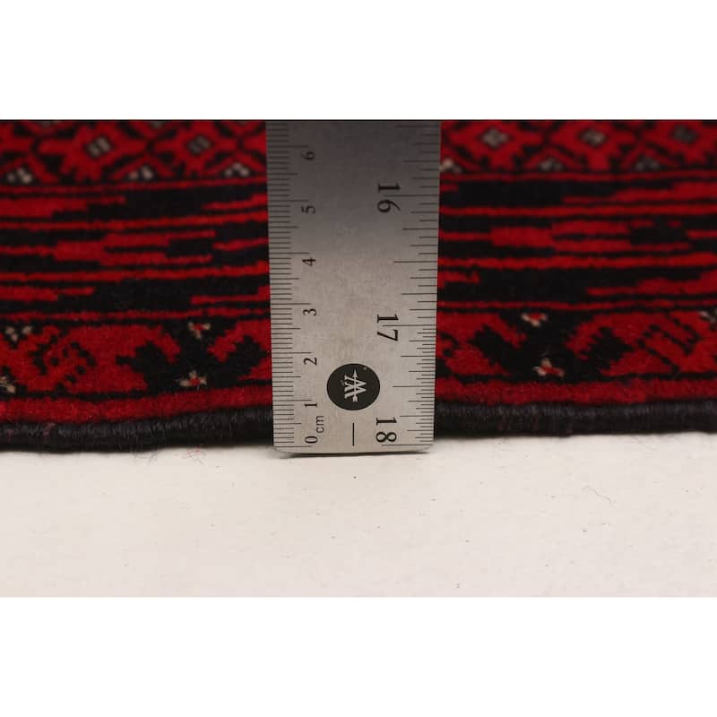 Teimani Red Rug 3'10" x 5'5" - 3'10 x 5'5