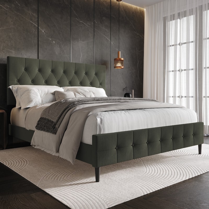Clayfell Socorro Tufted Upholstered Platform Bed