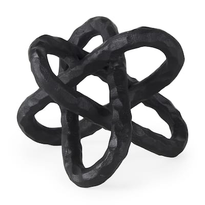 Wilhelm I Black Metal Link Decorative Object (Small) - 6.7"W x 6.7"D x 6.7"H