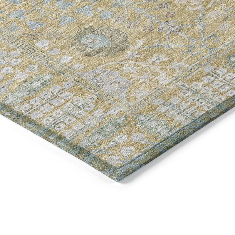 Machine Washable Indoor/ Outdoor Traditional Classic Chantille Rug