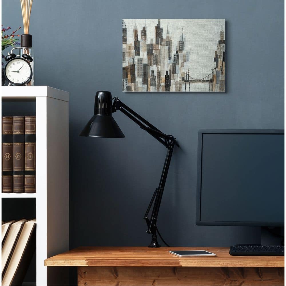 Stupell Cityscape Abstract Squares Neutral Painting Canvas Wall Art