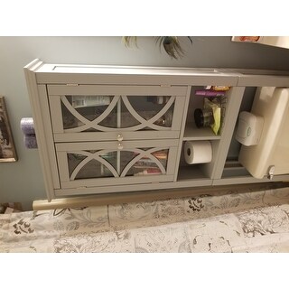 Glitzhome Bathroom Cabinet Spacesaver, Gray