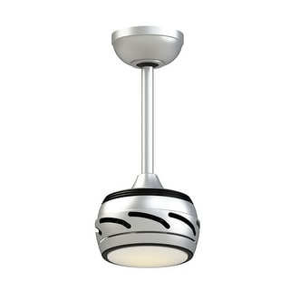 Fanimation Stellar Custom Indoor/Outdoor Smart Ceiling Fan Motor with LED CCT Select Light Kit and Remote - Silver